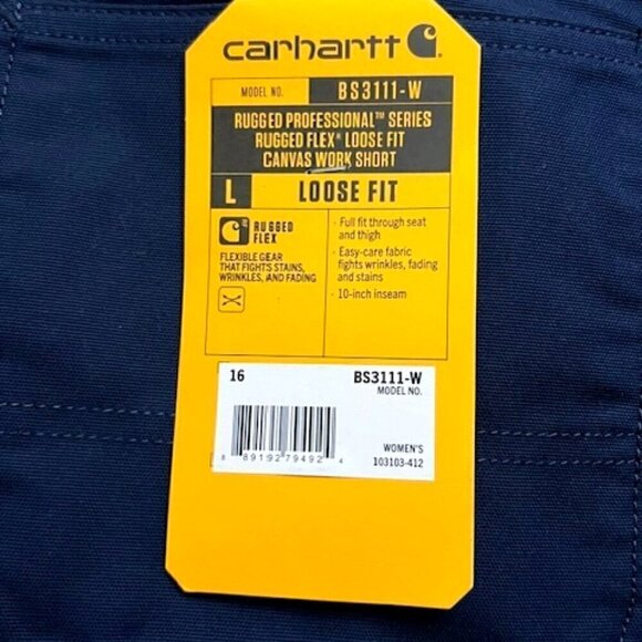Carhartt Women's Rugged Professional Series Rugged Flex Loose Fit Canvas Short - Picture 3 of 6